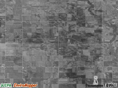 Burr Oak township, Iowa satellite photo by USGS