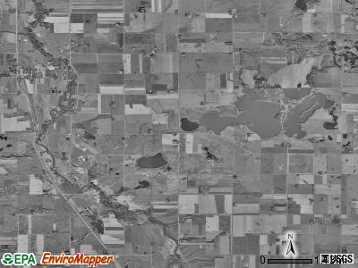 High Lake township, Iowa satellite photo by USGS