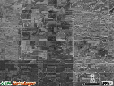 New Oregon township, Iowa satellite photo by USGS