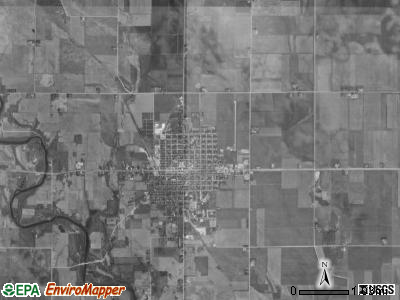 Osage township, Iowa satellite photo by USGS
