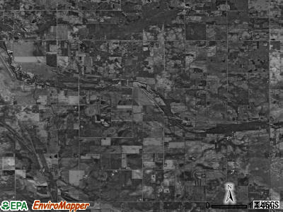 Ellington township, Iowa satellite photo by USGS