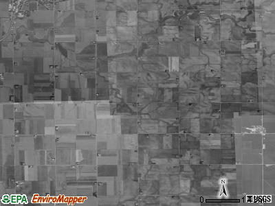 Carroll township, Iowa satellite photo by USGS