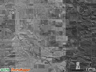 Portland township, Iowa satellite photo by USGS