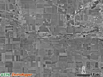 Riverton township, Iowa satellite photo by USGS