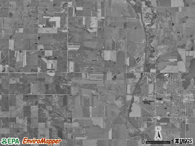 Emmetsburg township, Iowa satellite photo by USGS