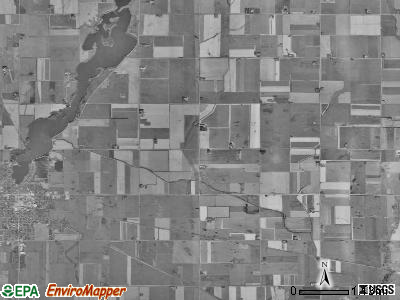 Freedom township, Iowa satellite photo by USGS