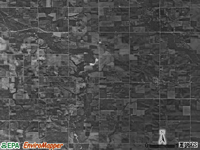Chickasaw township, Iowa satellite photo by USGS