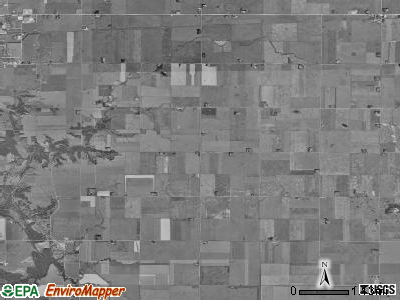 Irvington township, Iowa satellite photo by USGS