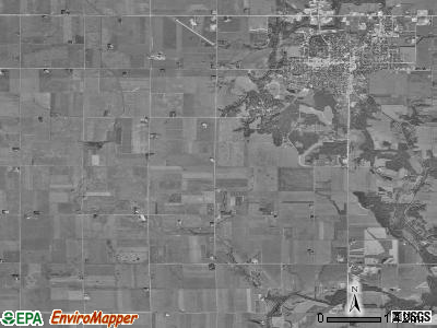 Cresco township, Iowa satellite photo by USGS