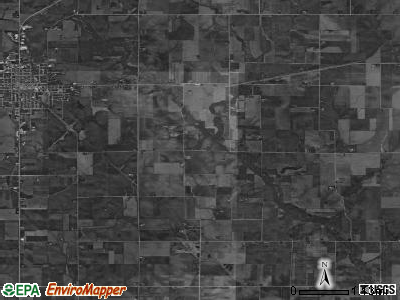 New Hampton township, Iowa satellite photo by USGS