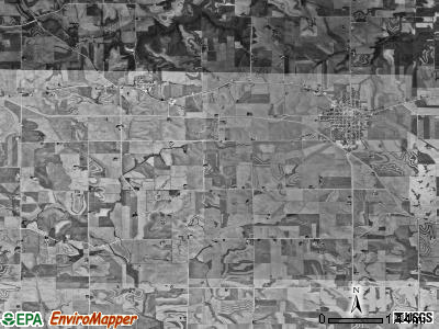 Monona township, Iowa satellite photo by USGS