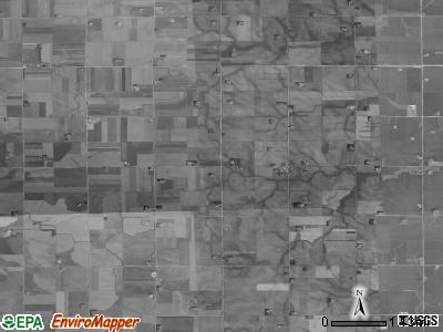 Caledonia township, Iowa satellite photo by USGS