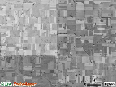 Ellington township, Iowa satellite photo by USGS