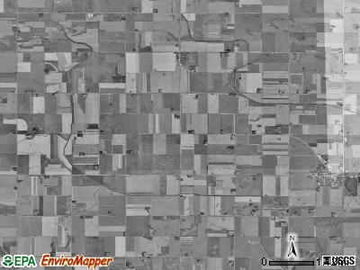 Rush Lake township, Iowa satellite photo by USGS