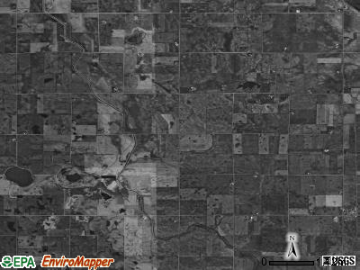 Twin Lake township, Iowa satellite photo by USGS
