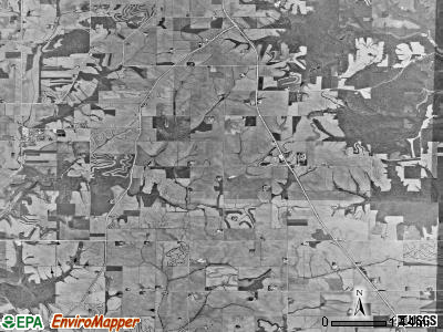 Farmersburg township, Iowa satellite photo by USGS