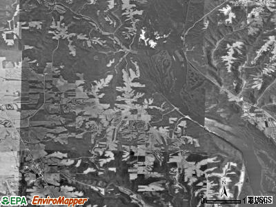 Clayton township, Iowa satellite photo by USGS