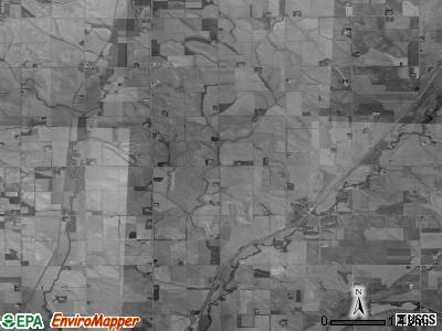Elgin township, Iowa satellite photo by USGS