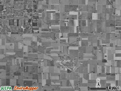 Swan Lake township, Iowa satellite photo by USGS