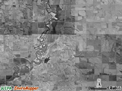 Portland township, Iowa satellite photo by USGS