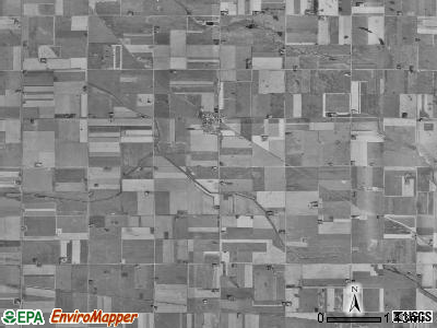 Powhatan township, Iowa satellite photo by USGS