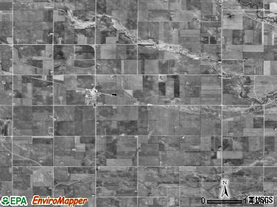Delana township, Iowa satellite photo by USGS