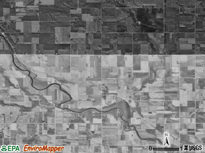 Dayton township, Iowa satellite photo by USGS