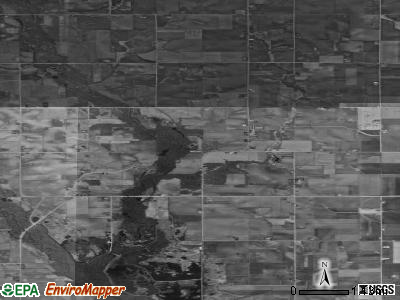 Le Roy township, Iowa satellite photo by USGS