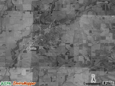 America township, Iowa satellite photo by USGS