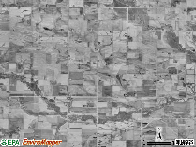 Ingham township, Iowa satellite photo by USGS