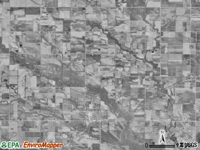 Pittsford township, Iowa satellite photo by USGS