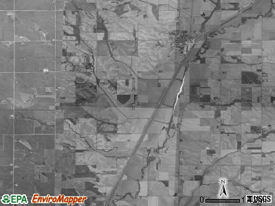 Plymouth township, Iowa satellite photo by USGS