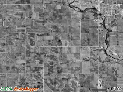 Corinth township, Iowa satellite photo by USGS