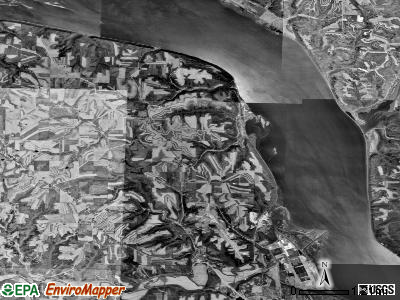 Peru township, Iowa satellite photo by USGS