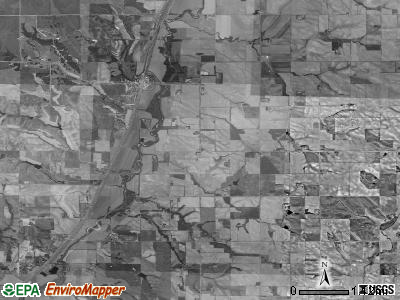 Hungerford township, Iowa satellite photo by USGS