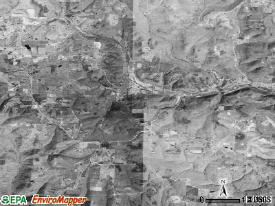 Turkey Creek township, Arkansas satellite photo by USGS