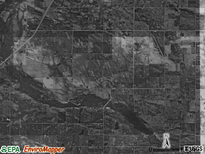 Oakland township, Iowa satellite photo by USGS