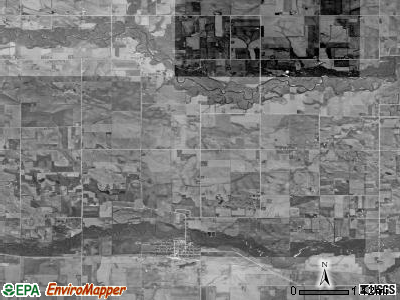 Albion township, Iowa satellite photo by USGS