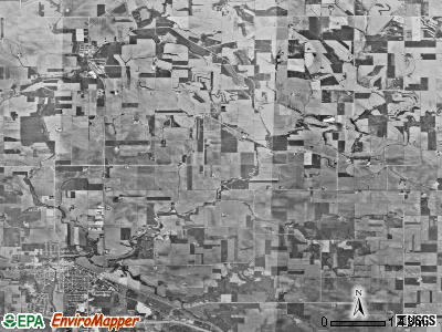 New Wine township, Iowa satellite photo by USGS