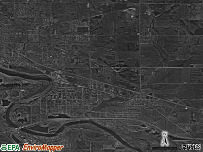East Waterloo township, Iowa satellite photo by USGS