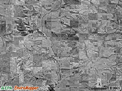 Moville township, Iowa satellite photo by USGS