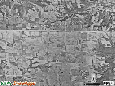 Vernon township, Iowa satellite photo by USGS