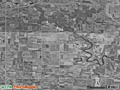 Milo township, Iowa satellite photo by USGS