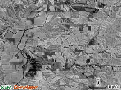 Miller township, Iowa satellite photo by USGS