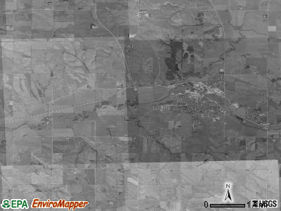 Corwin township, Iowa satellite photo by USGS