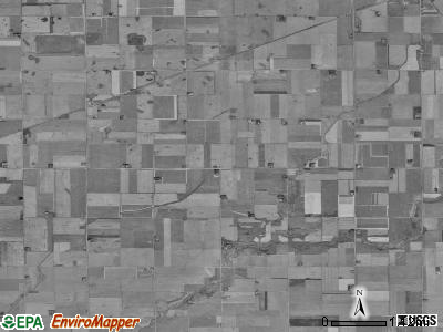 Lake Creek township, Iowa satellite photo by USGS
