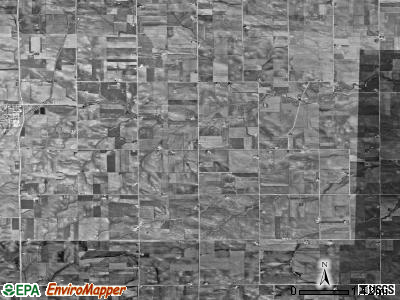 Hazel Green township, Iowa satellite photo by USGS