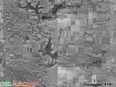Eldora township, Iowa satellite photo by USGS