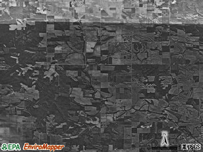 Cascade township, Iowa satellite photo by USGS