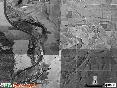Lakeport township, Iowa satellite photo by USGS